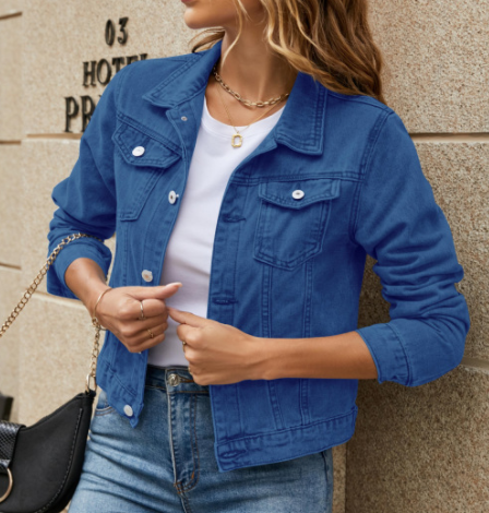 Women's Denim Jacket - Multi-Color