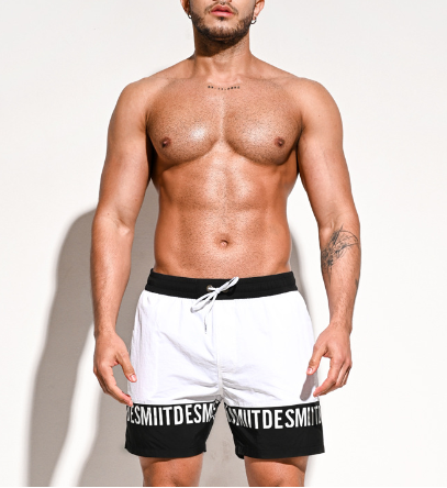 Men's Stripe Loose Swim Trunks