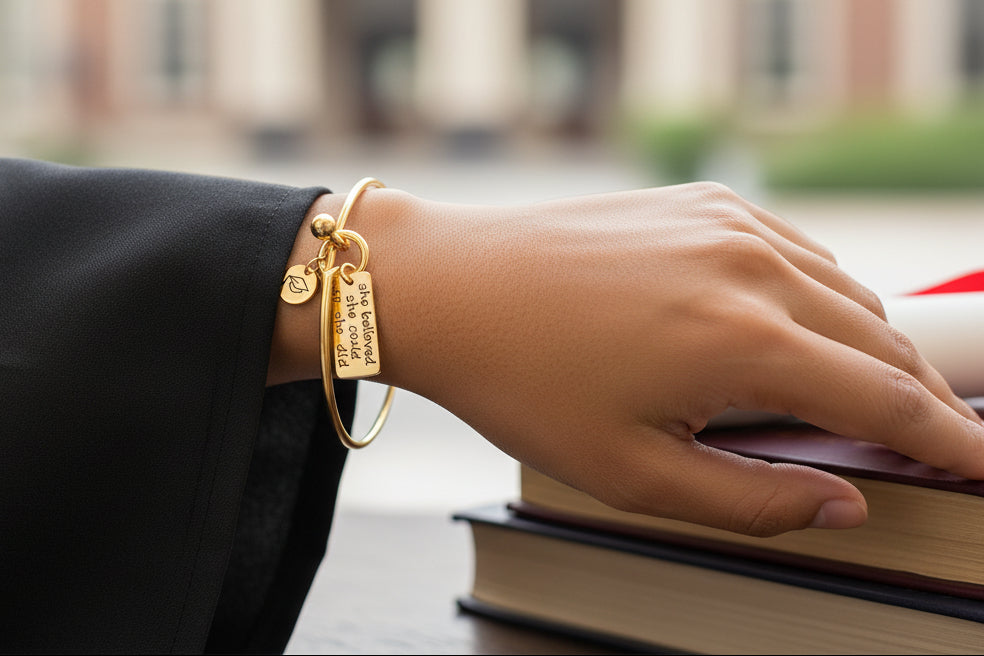 Fashion Graduation Bracelet for Women - S925 Silver & 9K Gold