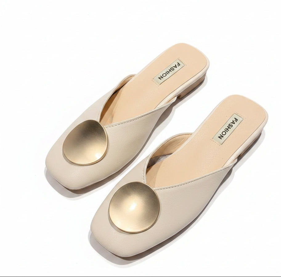Women's Casual Baotou Low Heel Slippers