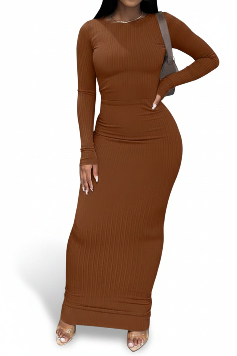 Solid Color Slim Fit Dress