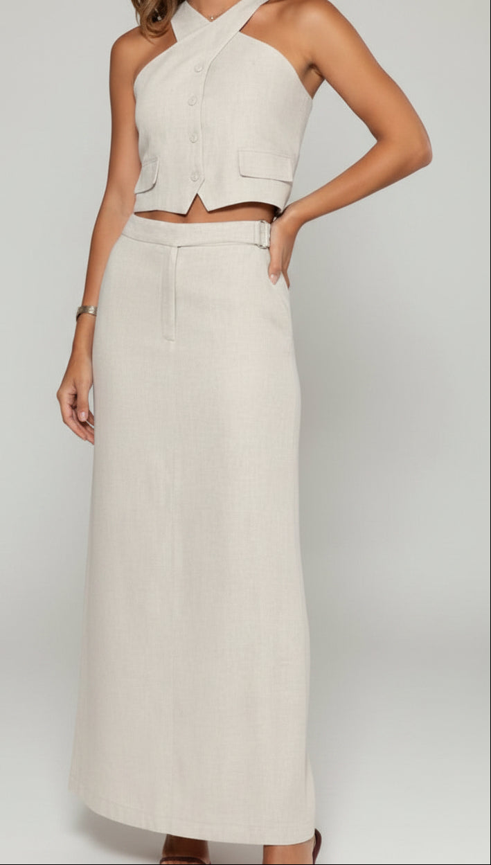 Mantova Blouse & Long Skirt Set (2 Pc)