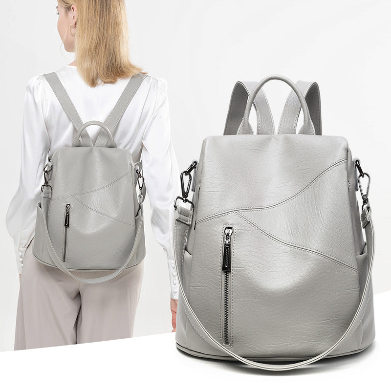 Women's Soft Leather Anti-Theft Backpack