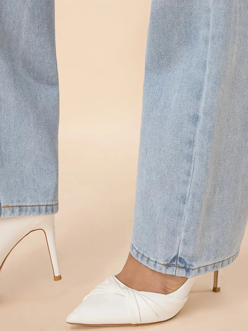 Women's Loose-Fit High Waist Denim Jeans