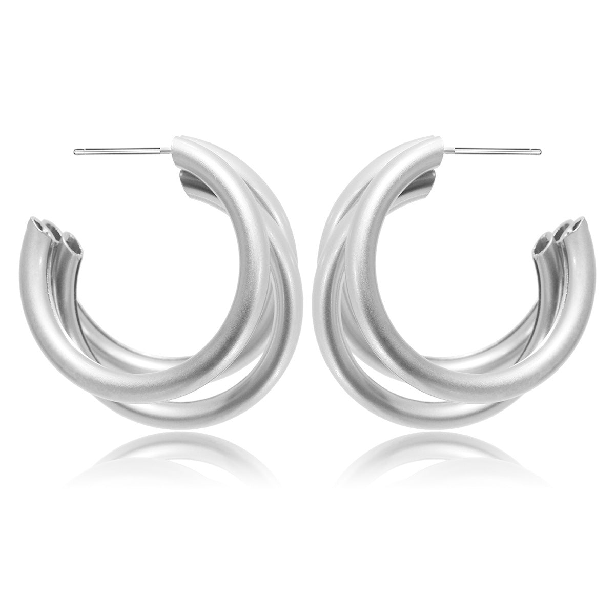Women's Geometric Matte Earrings - Vintage Style