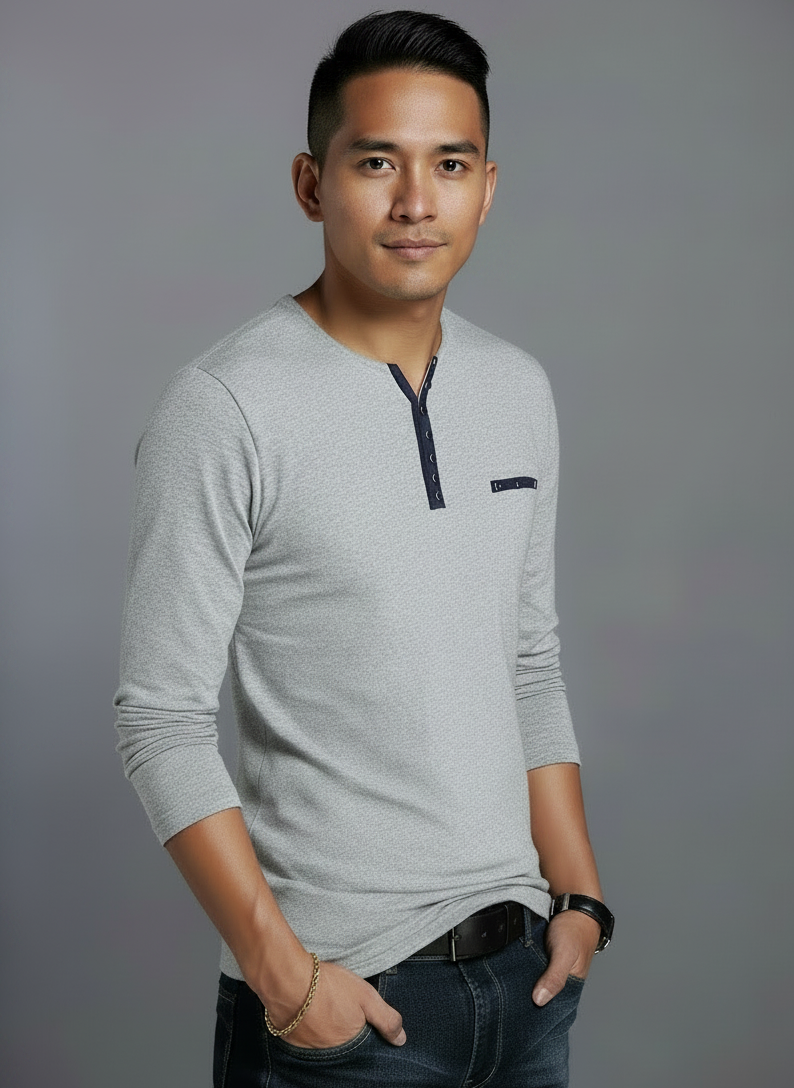 Cotton 3/4-Sleeve Tee