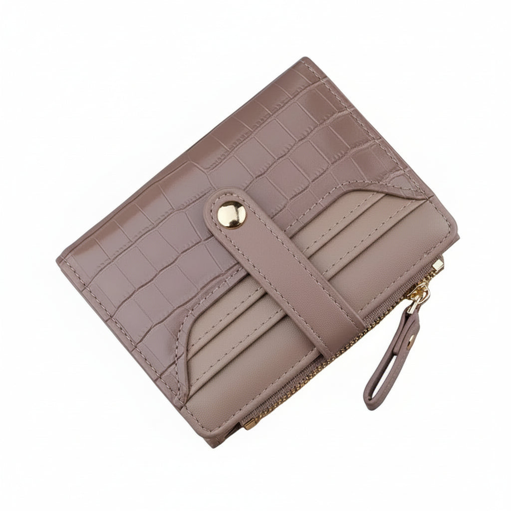 Mini Croc PU Leather Wallet Card Holder