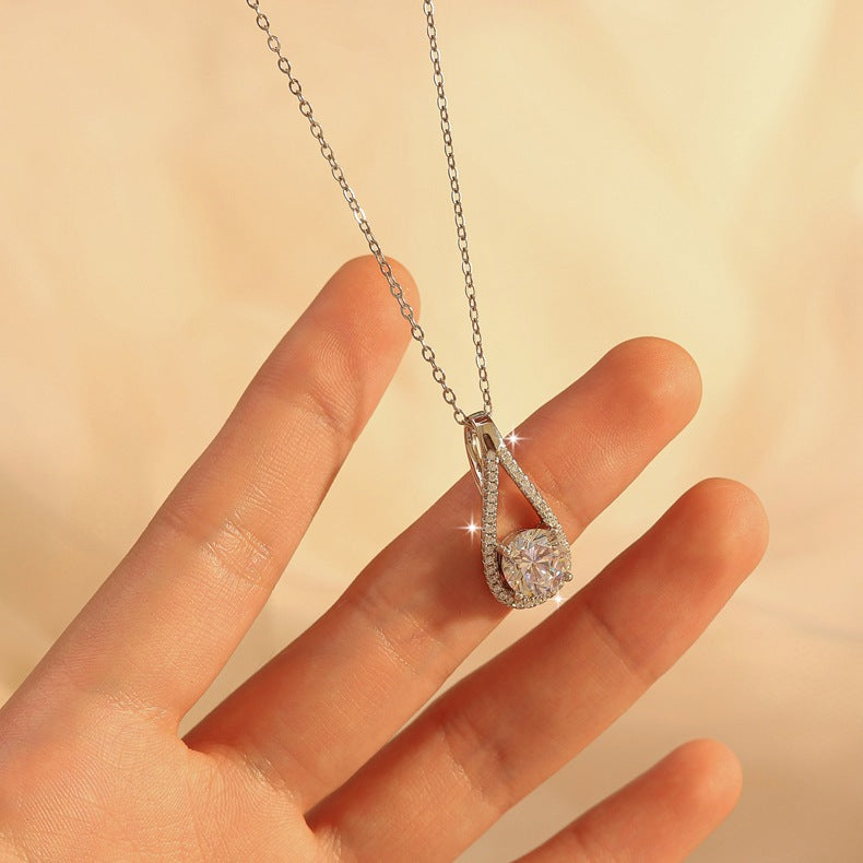 S925 Women's Moissanite Sterling Silver Necklace
