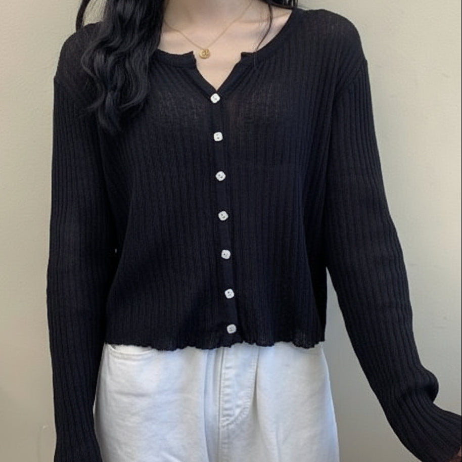 Women's V-Neck Loose Knit Cardigan