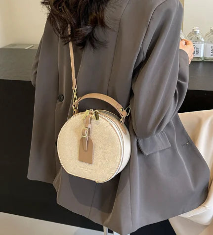 Vintage Leather Box Crossbody Bag