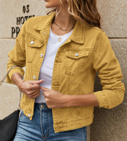 Women's Denim Jacket - Multi-Color