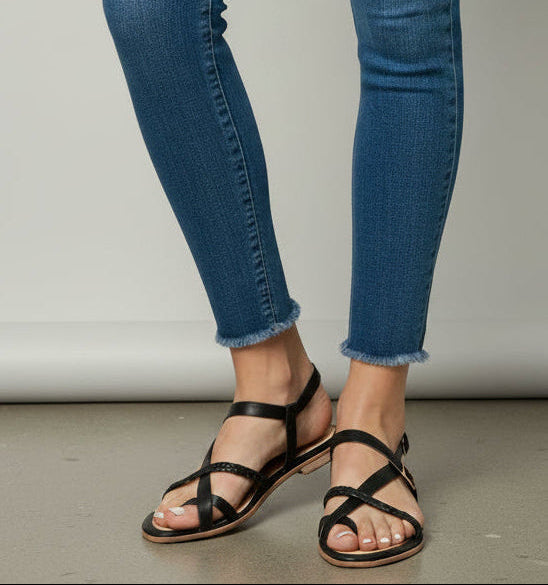 Women's Buckle Hollow Sandals