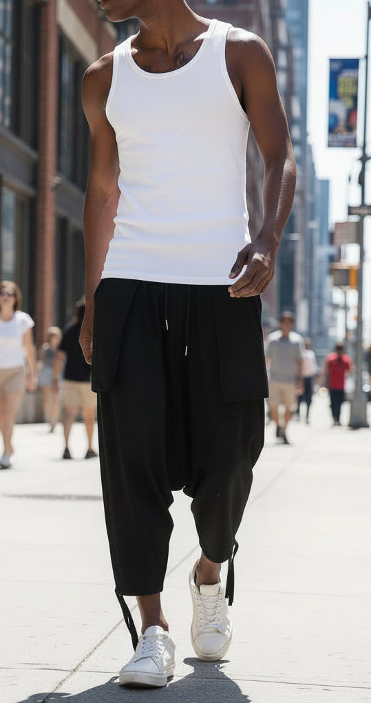 Drawstring - Lantern Harem Pants [Unisex]