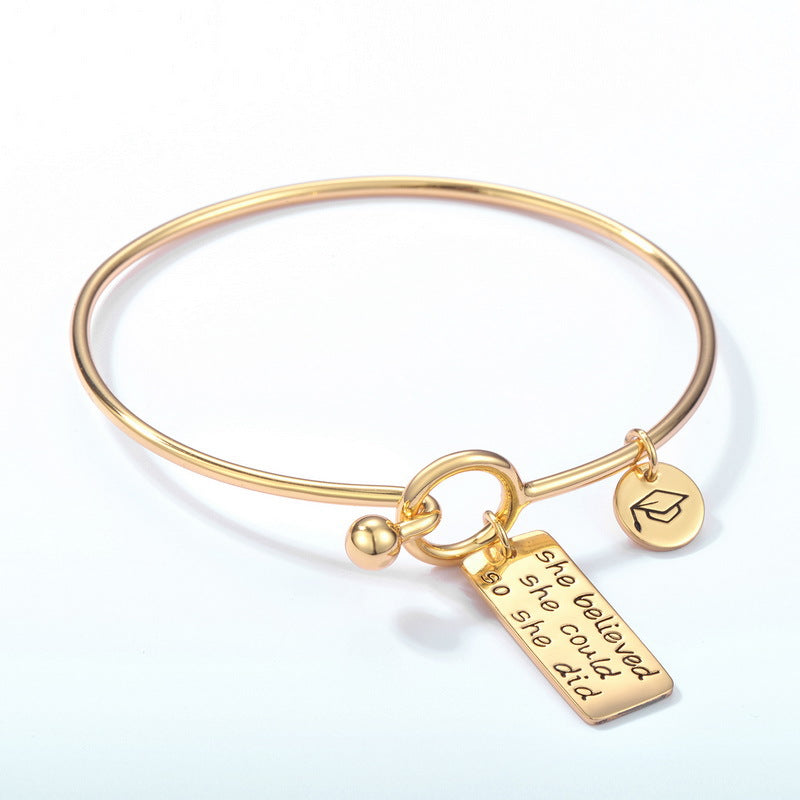 Fashion Graduation Bracelet for Women - S925 Silver & 9K Gold