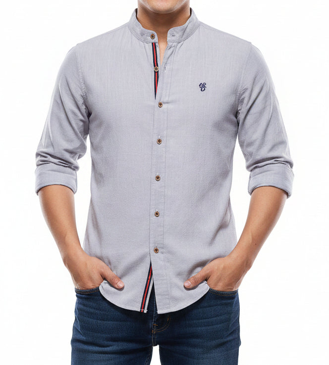 Men's Cotton-Linen Long Sleeve Shirt