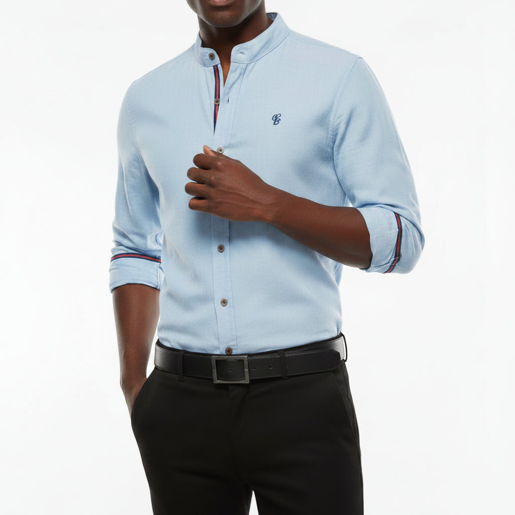 Men's Cotton-Linen Long Sleeve Shirt