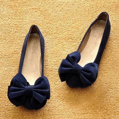 Women's Flat Loafers with Bow