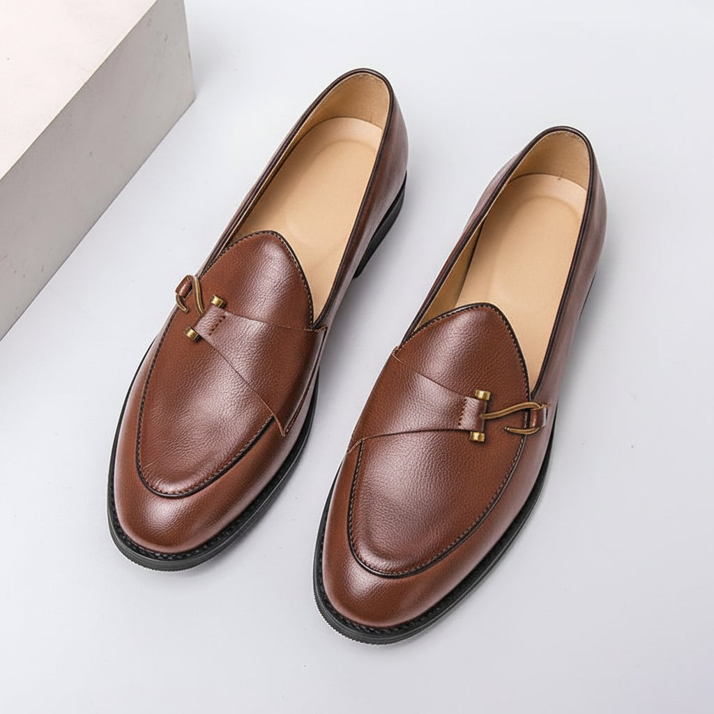 Men's Casual Soft Leather Slip-On Loafers