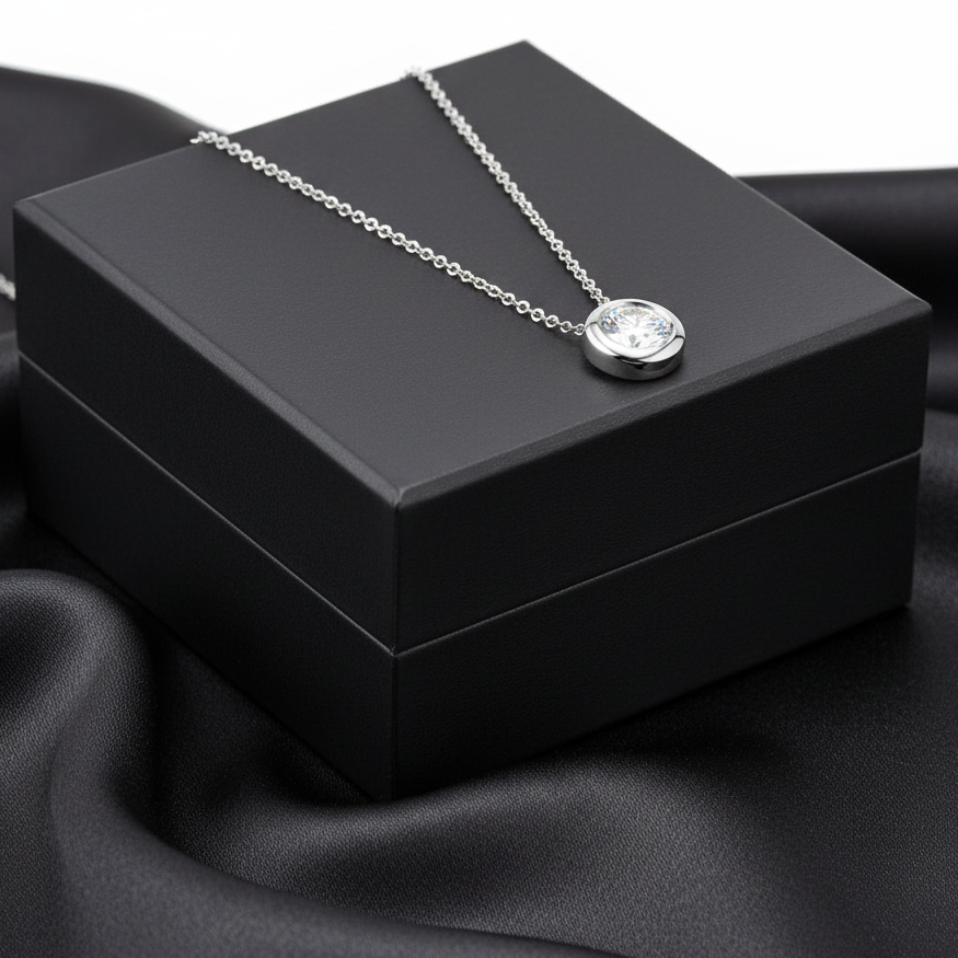 Silver Pendant Charm Necklace