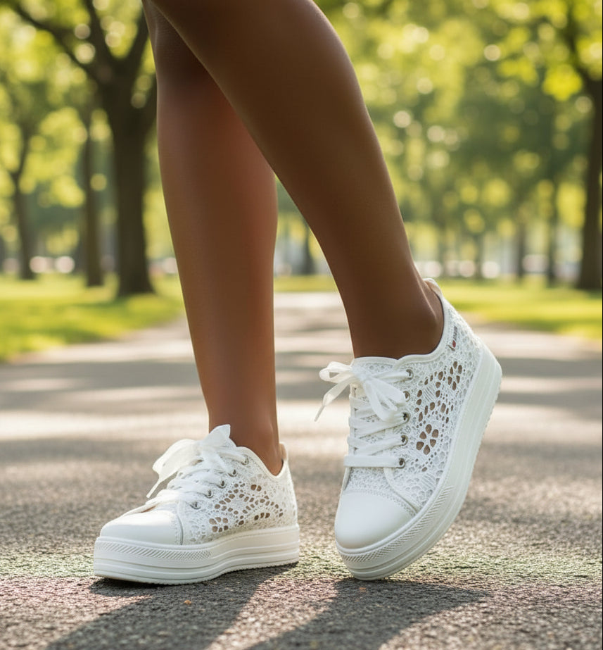 Elevated Casual Canvas Shoes - Breathable Mesh