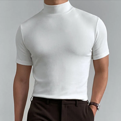 Slim-Fit Turtleneck Tee