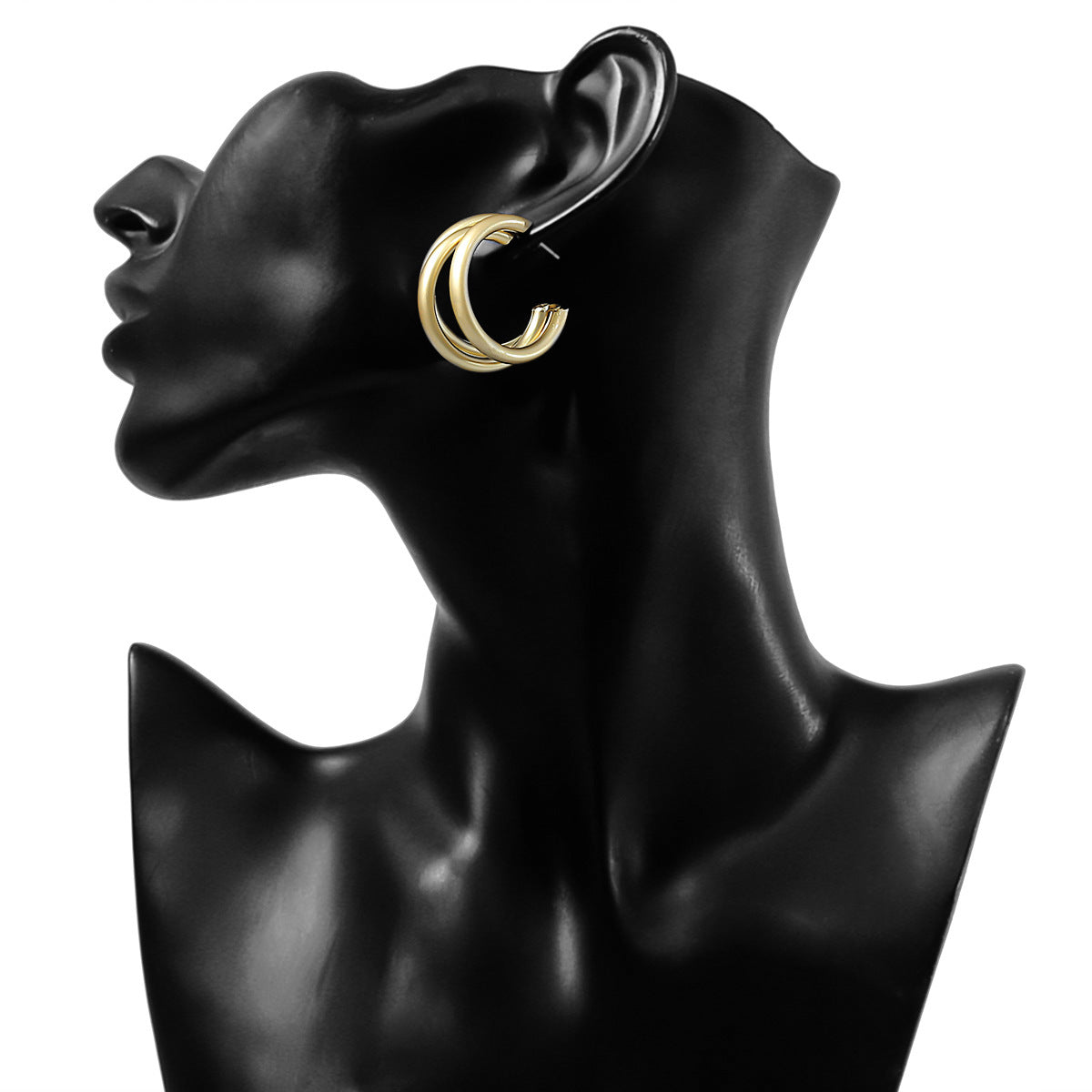 Women's Geometric Matte Earrings - Vintage Style