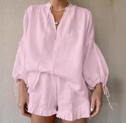 Nathalie Summer Set - Cotton/Linen Blend [2 Pc]