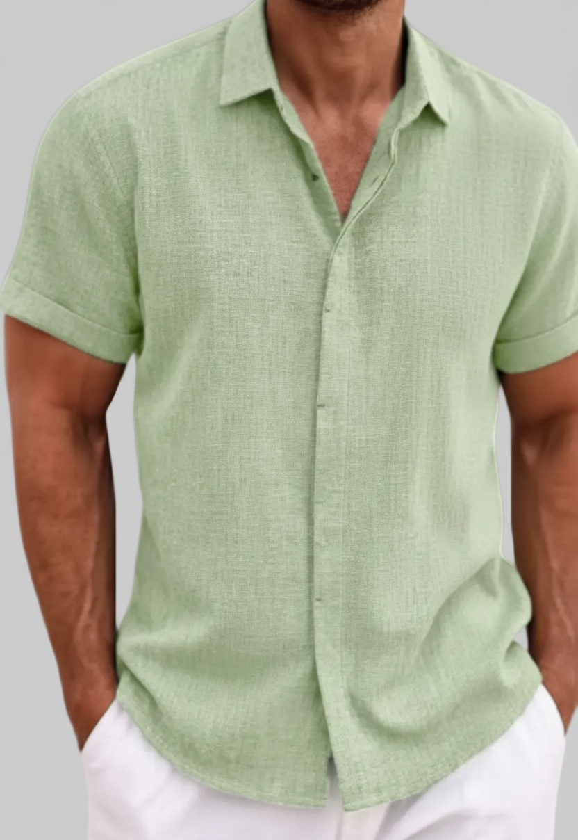 OLIVER™ Men's Cotton Linen Short-Sleeve