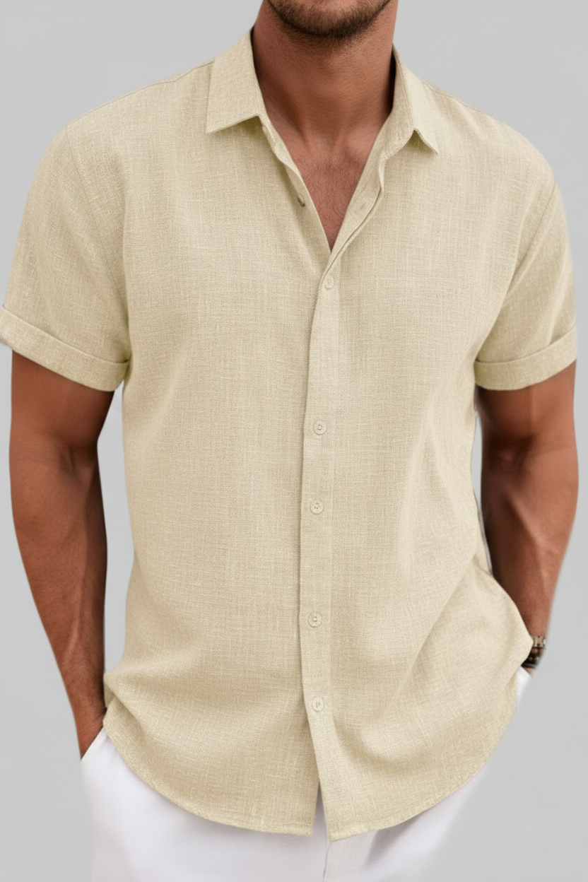 OLIVER™ Men's Cotton Linen Short-Sleeve