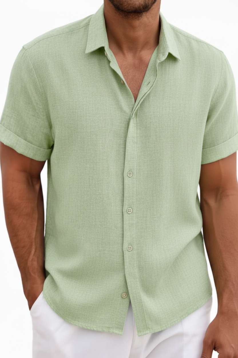 OLIVER™ Men's Cotton Linen Short-Sleeve