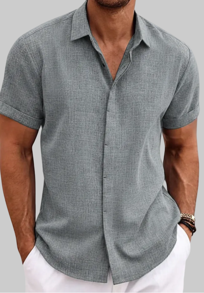 OLIVER™ Men's Cotton Linen Short-Sleeve