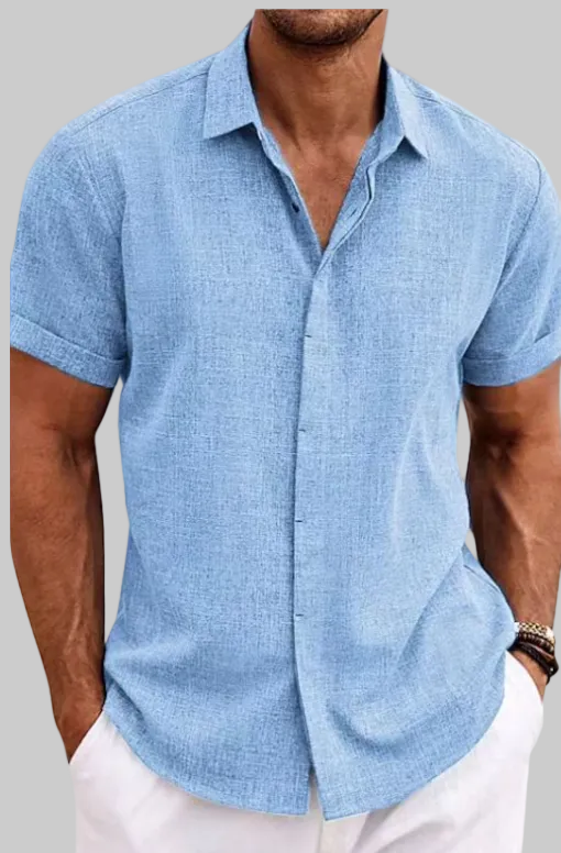 OLIVER™ Men's Cotton Linen Short-Sleeve