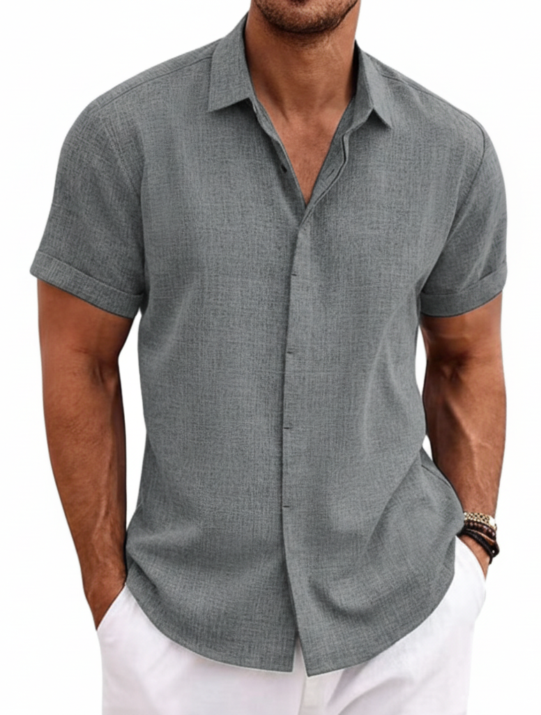OLIVER™ Men's Cotton Linen Short-Sleeve