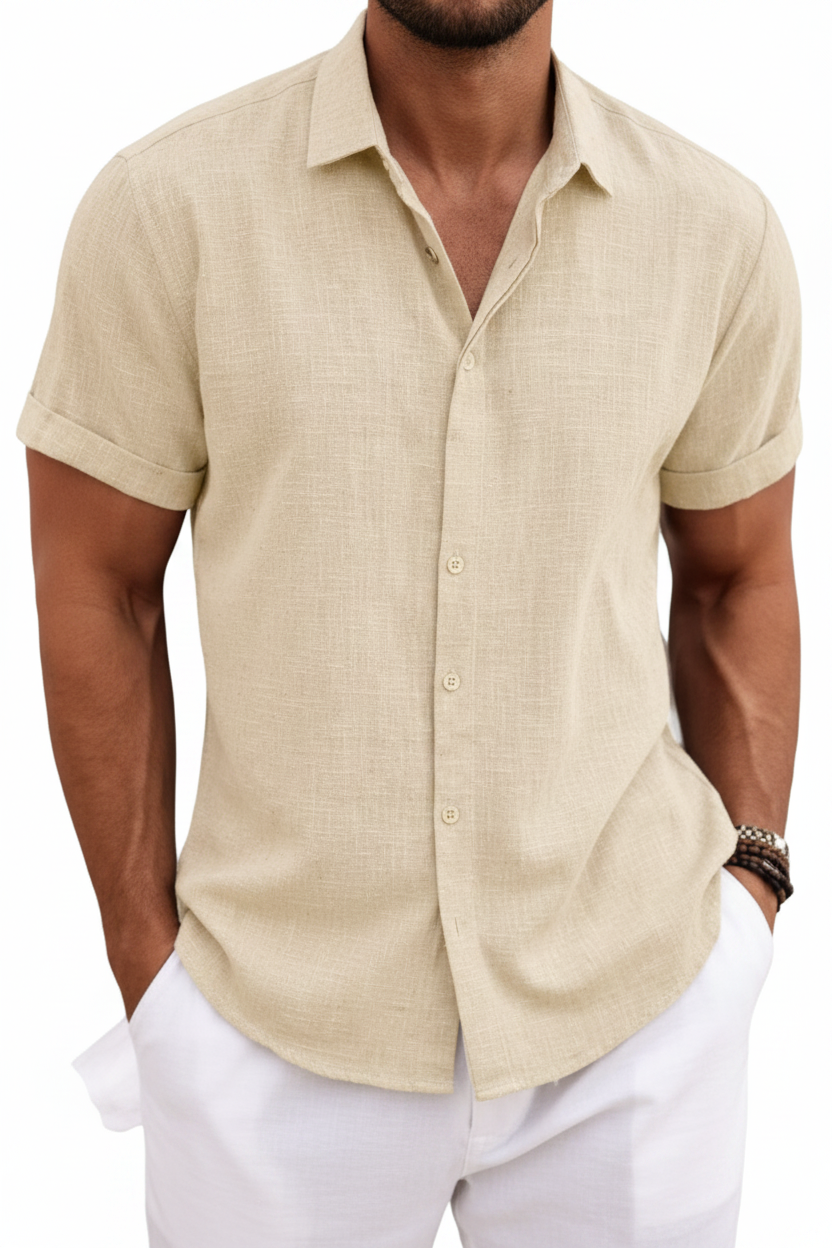 OLIVER™ Men's Cotton Linen Short-Sleeve