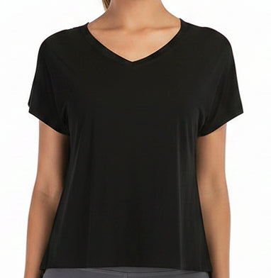 V-Neck Sports T-Shirt - Open Back