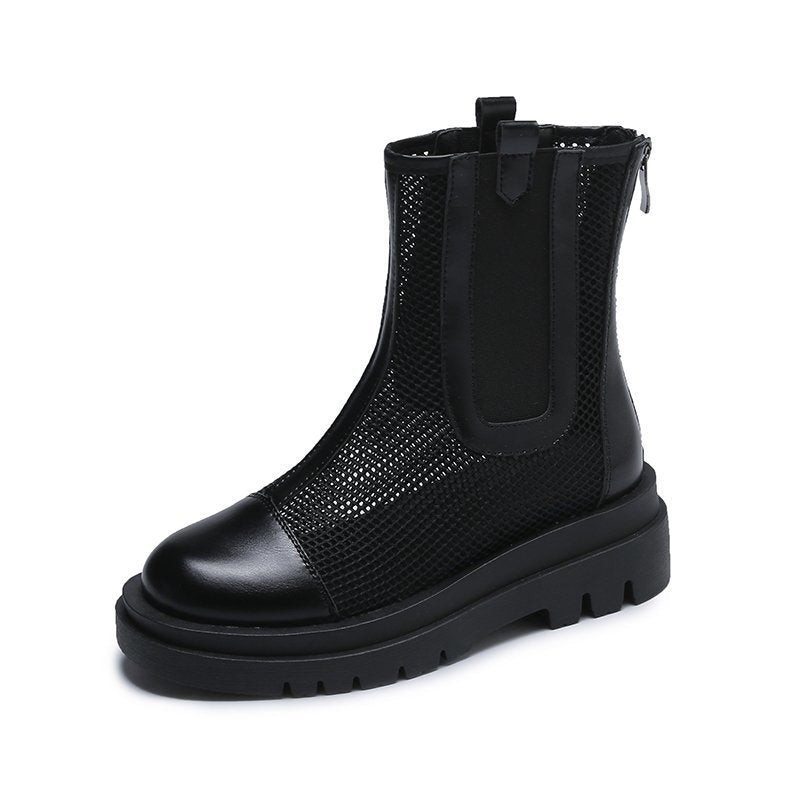 Women's Martin Round Toe Short Boots
