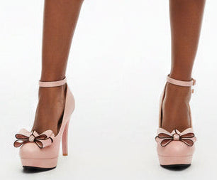 Sweet Bow Women's Platform Heels
