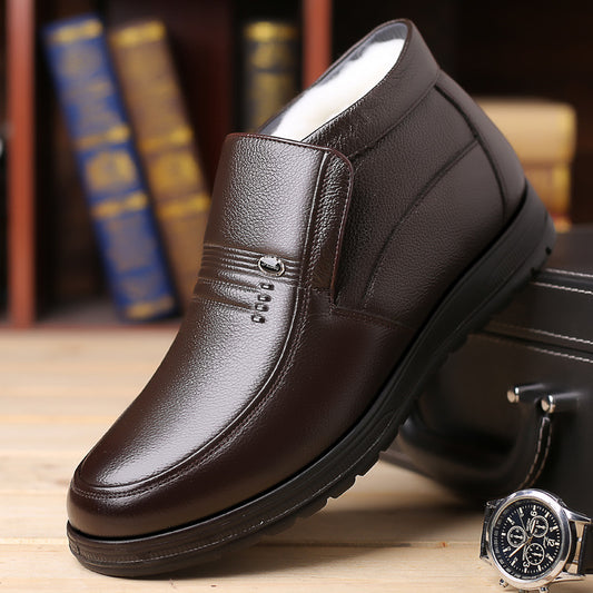 Leather High-Top Shoes