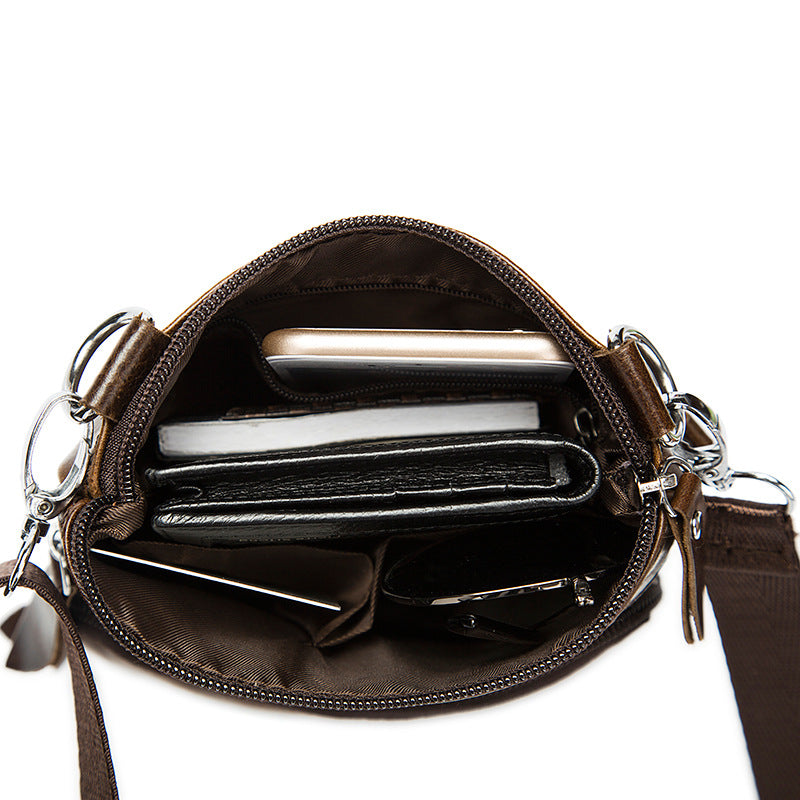 Genuine Leather Vintage Men's Crossbody Bag