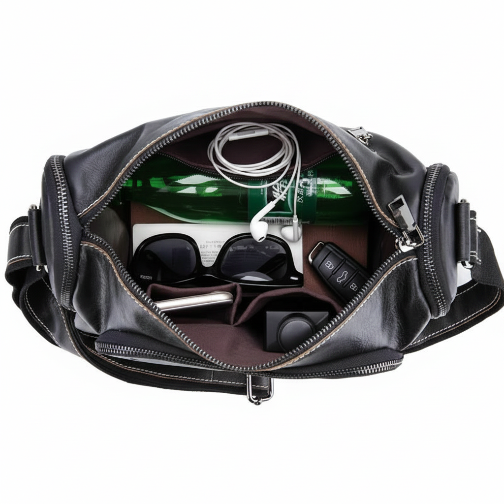 Men's Genuine Leather Shoulder Crossbody Bag