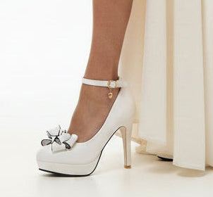 Sweet Bow Women's Platform Heels