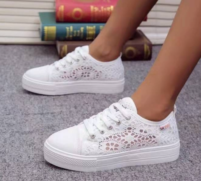 Elevated Casual Canvas Shoes - Breathable Mesh