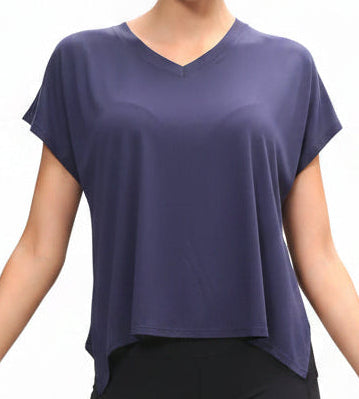 V-Neck Sports T-Shirt - Open Back