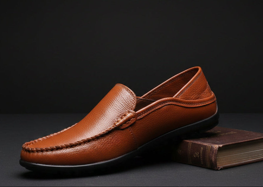 Men's Casual Genuine Leather Slip-On Loafers