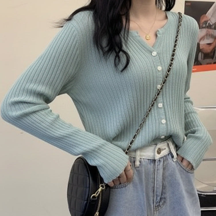 Women's V-Neck Loose Knit Cardigan