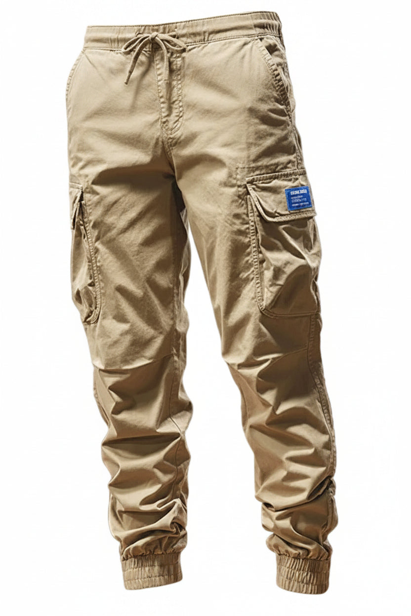 Men's Cargo Pants - Cotton Fleece Joggers