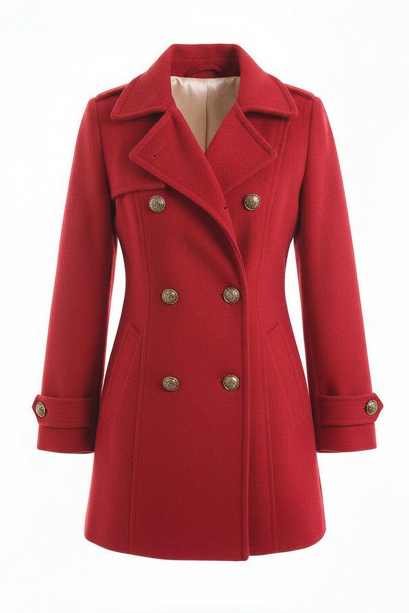 Slim Woolen Coat for Women