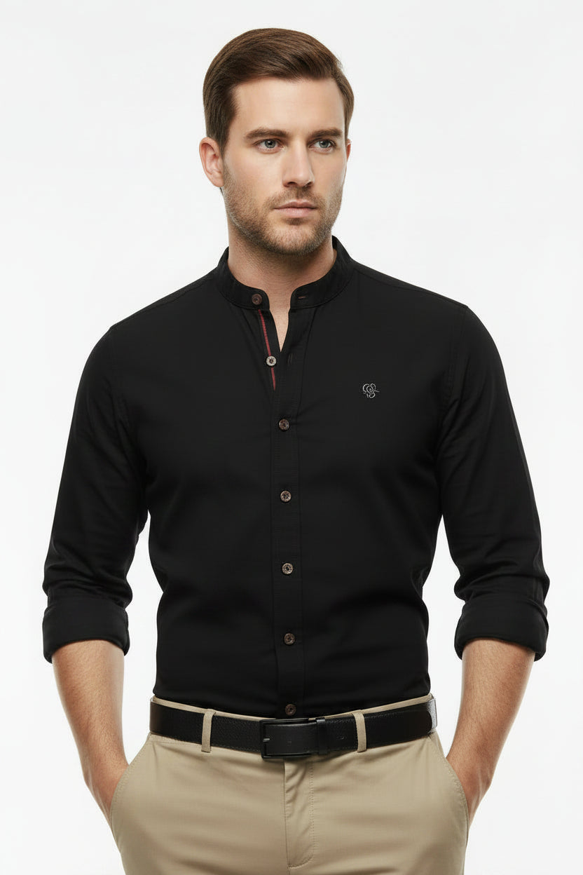 Men's Cotton-Linen Long Sleeve Shirt