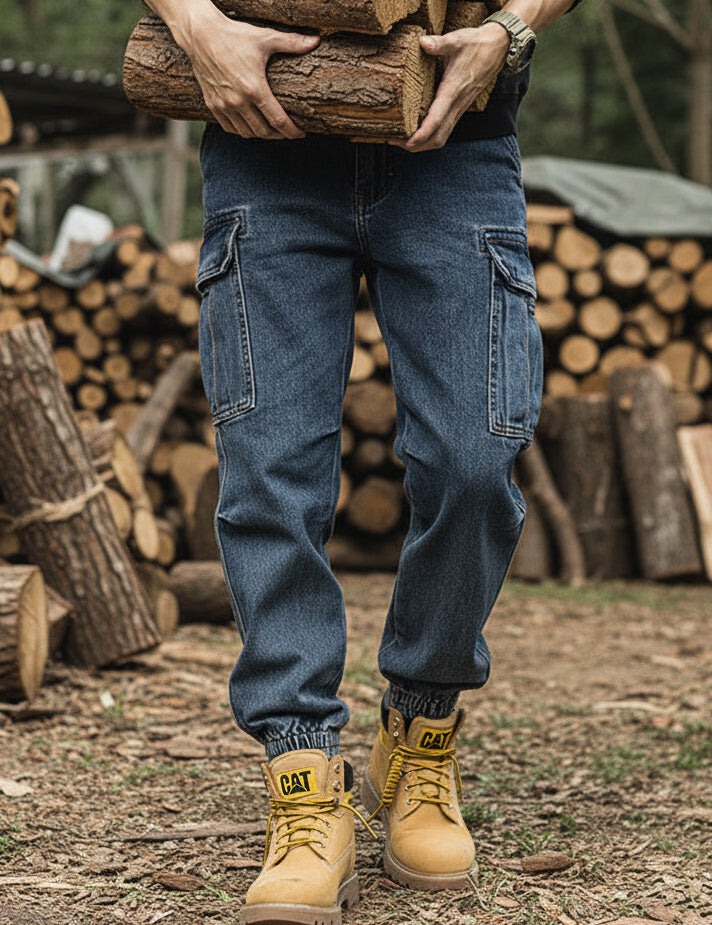 Harem Denim Cargo Pants