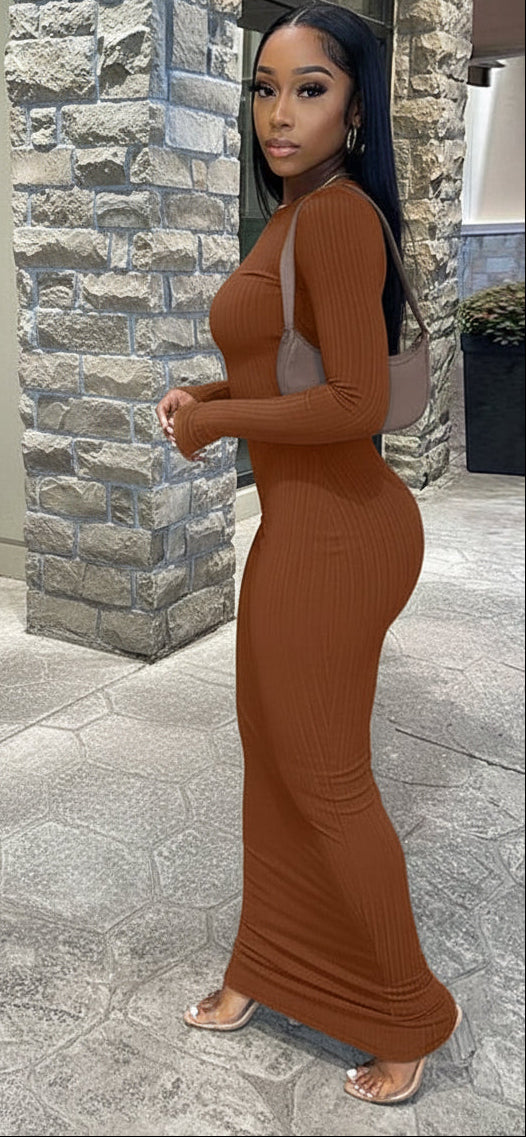 Solid Color Slim Fit Dress